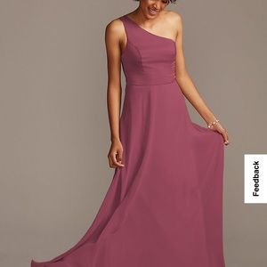 BNWT David’s bridal one shoulder bridesmaid dress, never worn